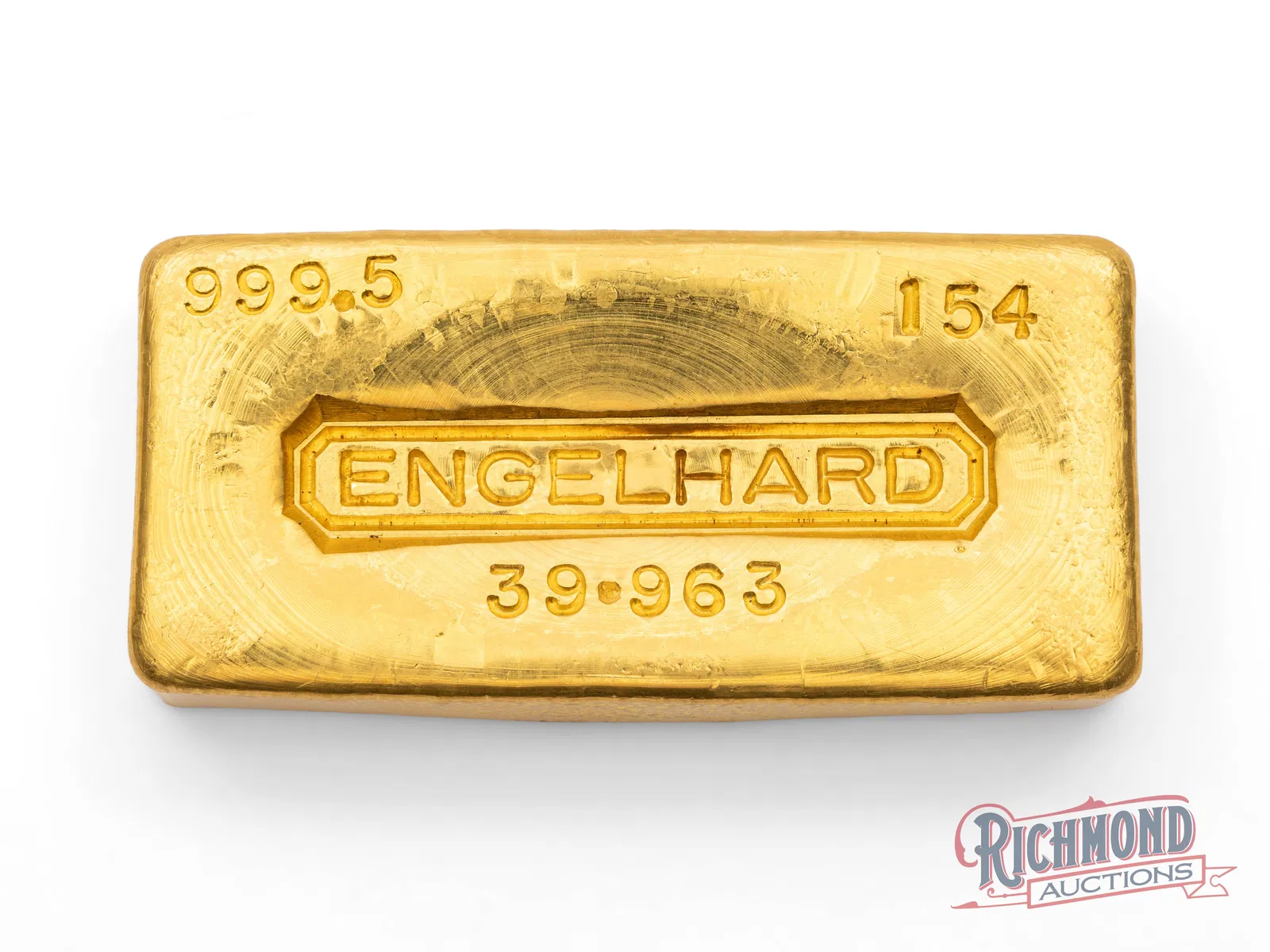 Serial Number 154 Engelhard 39.963 Ounce Gold Bar