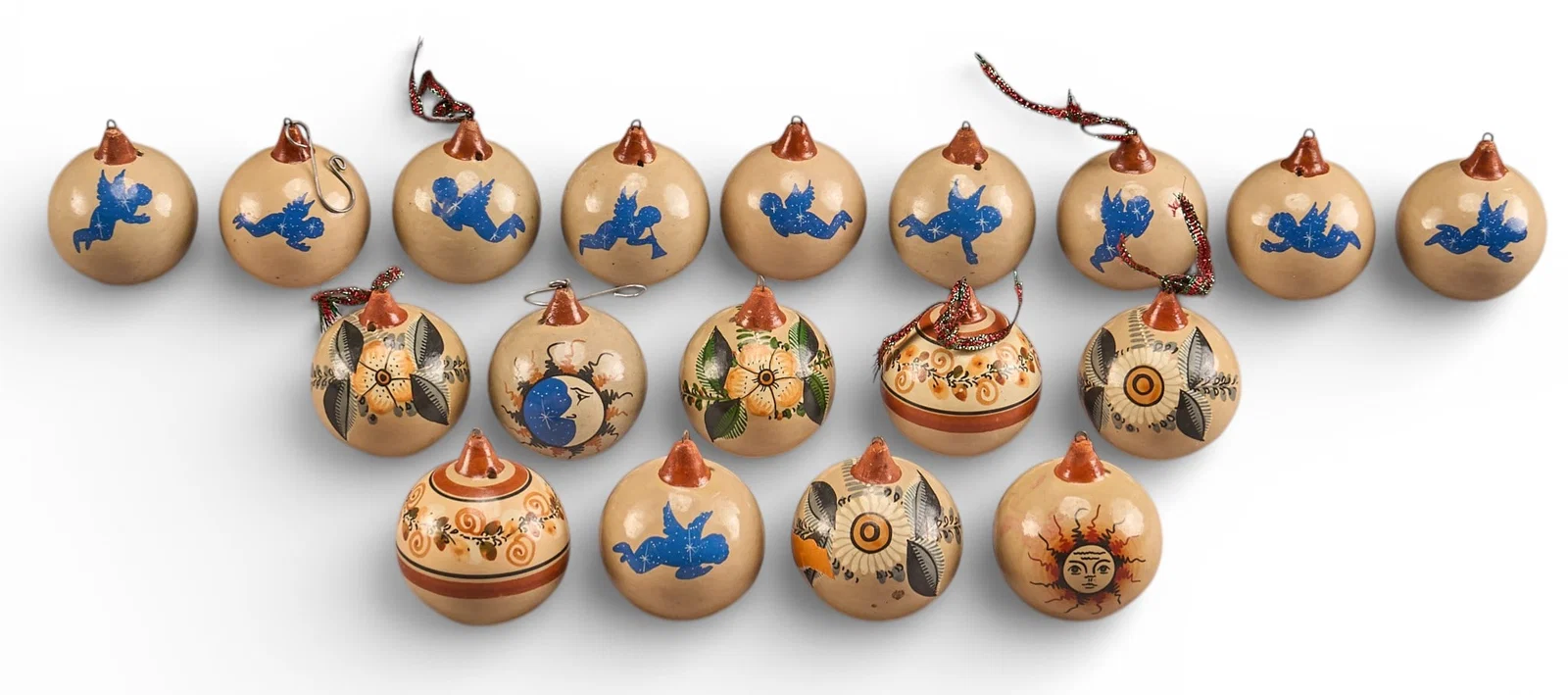 Set of Mexican Folk Art Ornaments