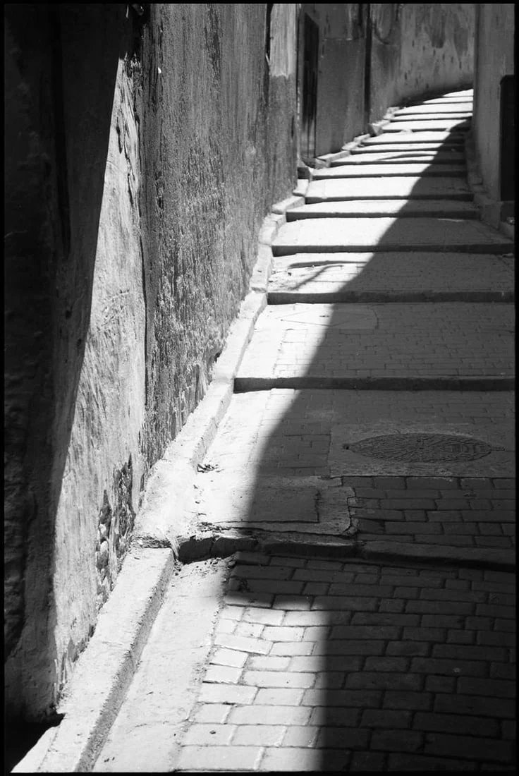 Shadowed Steps, The Medina, Fes, Morocco - Silver Gelatin