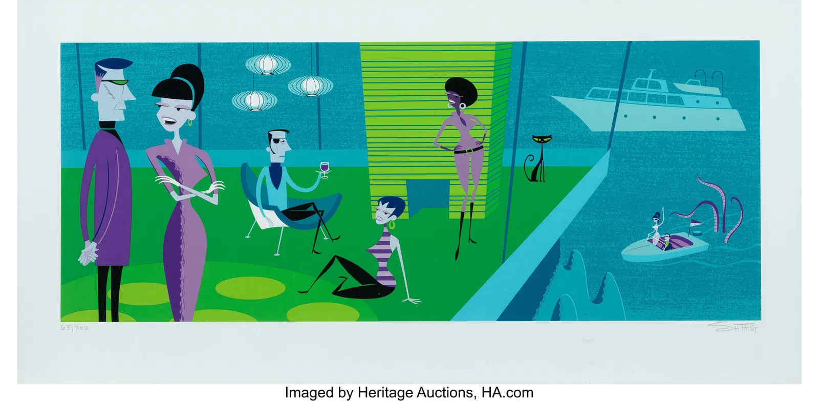 SHAG (b. 1962) Dr. Scorpio's Lair, 2004 Screenpr