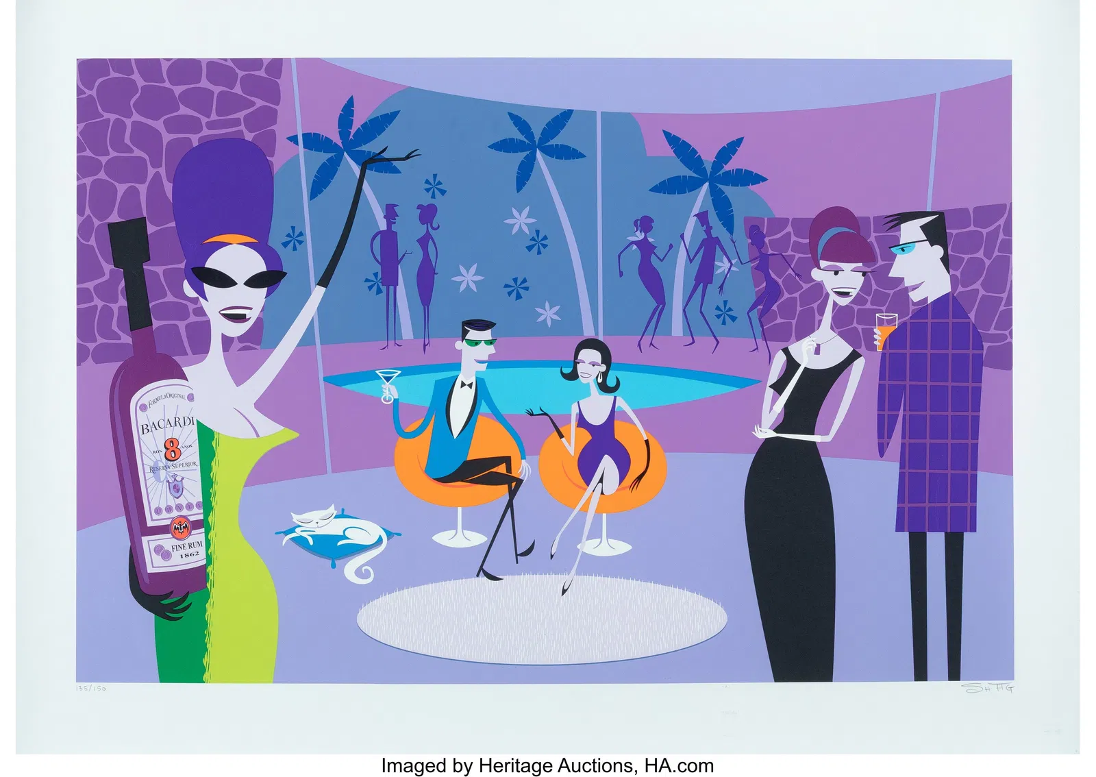 SHAG (b. 1962) The Discerning Guests, 2003 Scree
