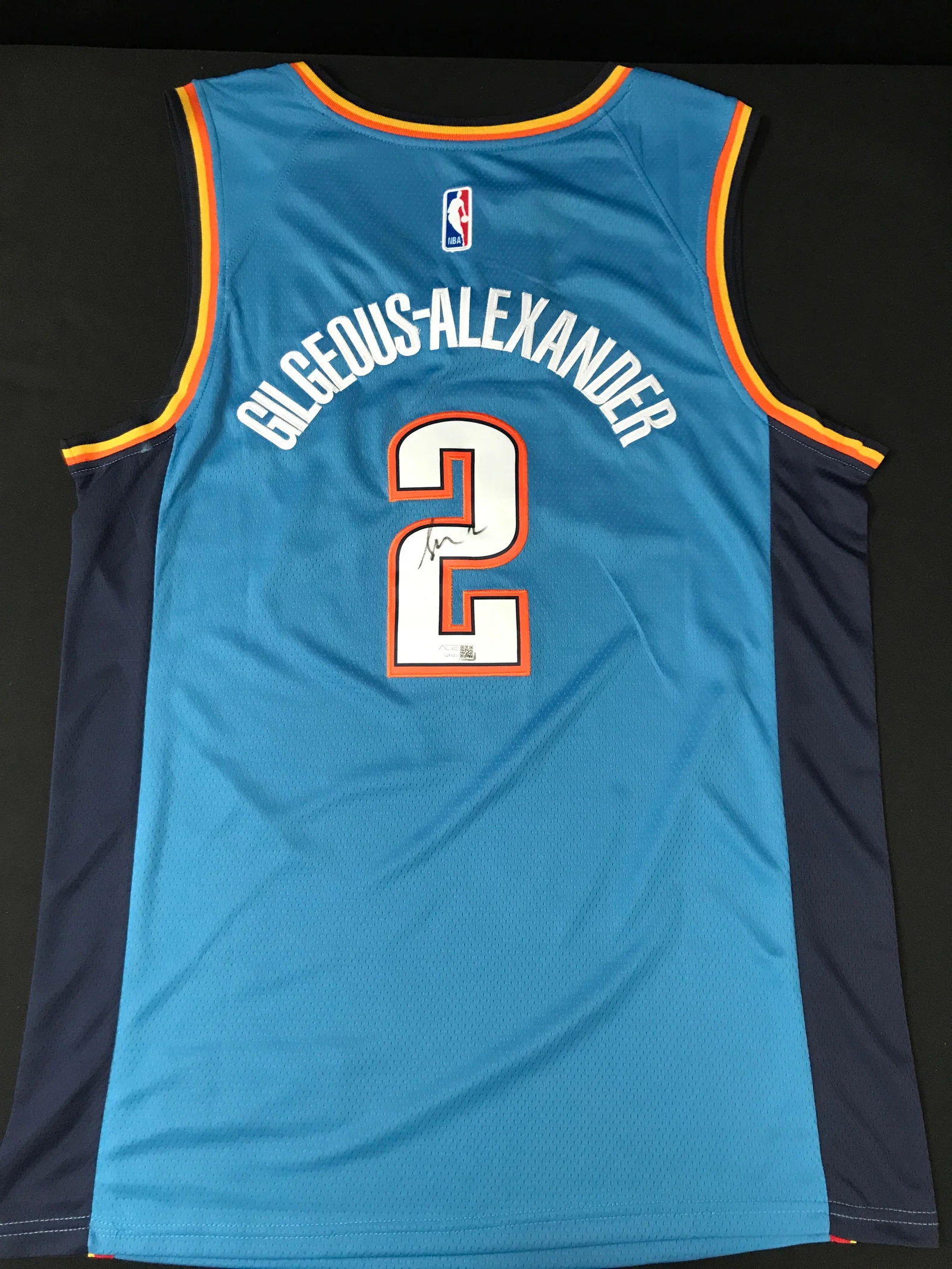 SHAI GILGEOUS ALEXANDER SIGNED OKLAHOMA CITY THUNDER CUSTOM JERSEY - ACE COA