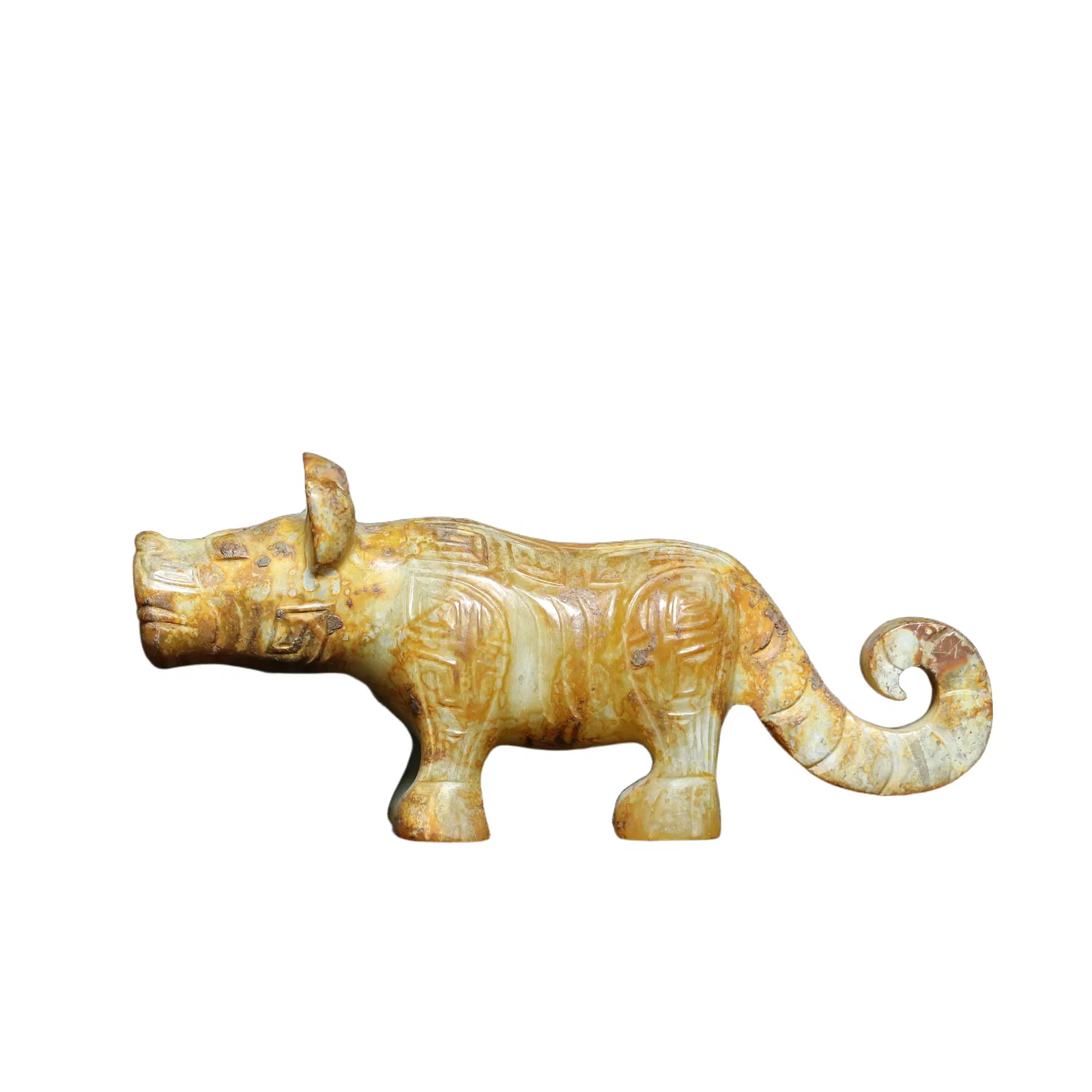 Shang-Zhou Period Hetian Jade Tiger Ornament