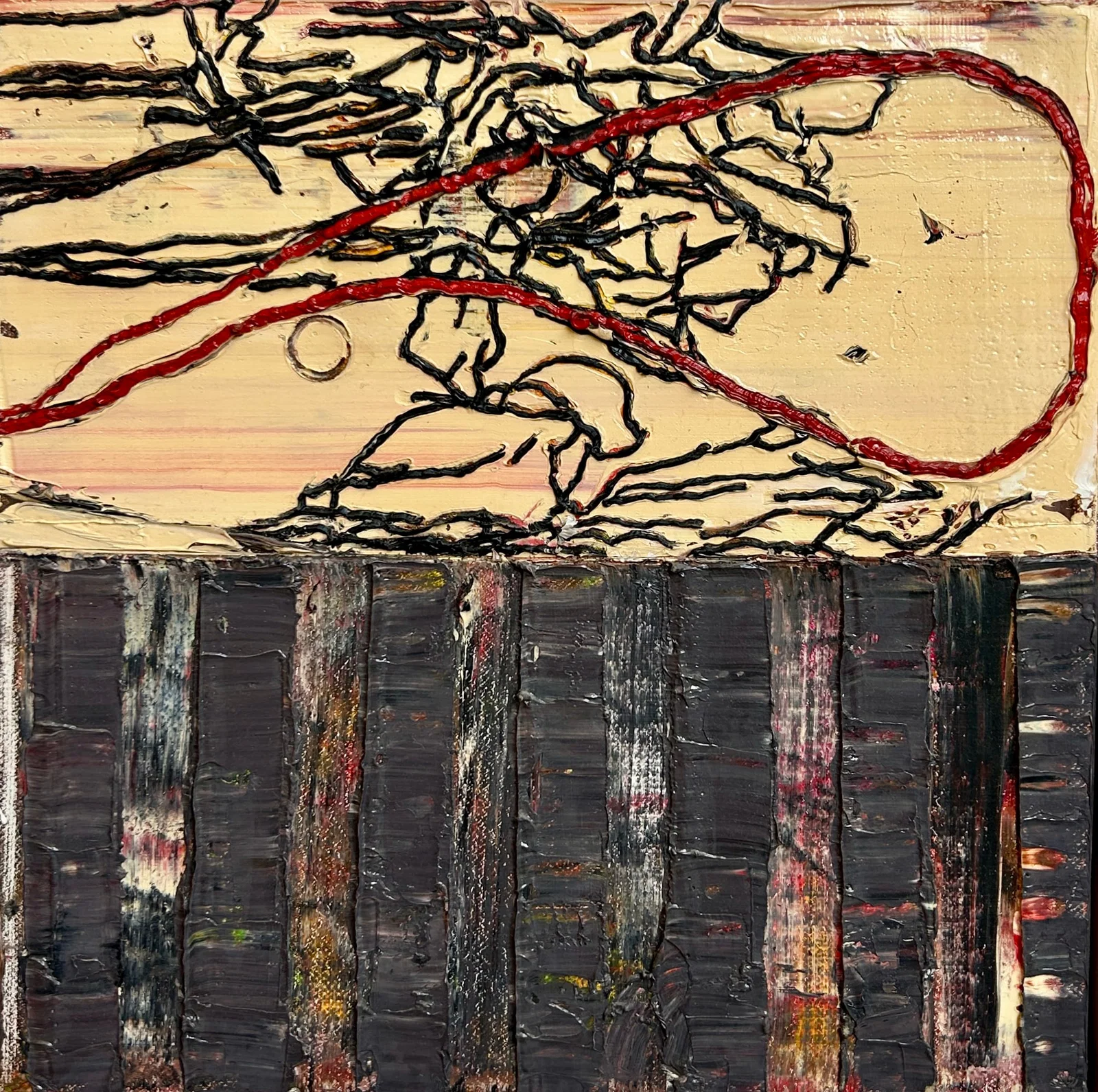 Sharon Poliakine, Israeli, Half Portrait, Oil on Canvas