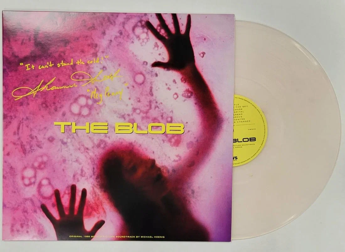 Shawnee Smith autographed Pink Smoke Variant The Blob vinyl with Beckett authentication