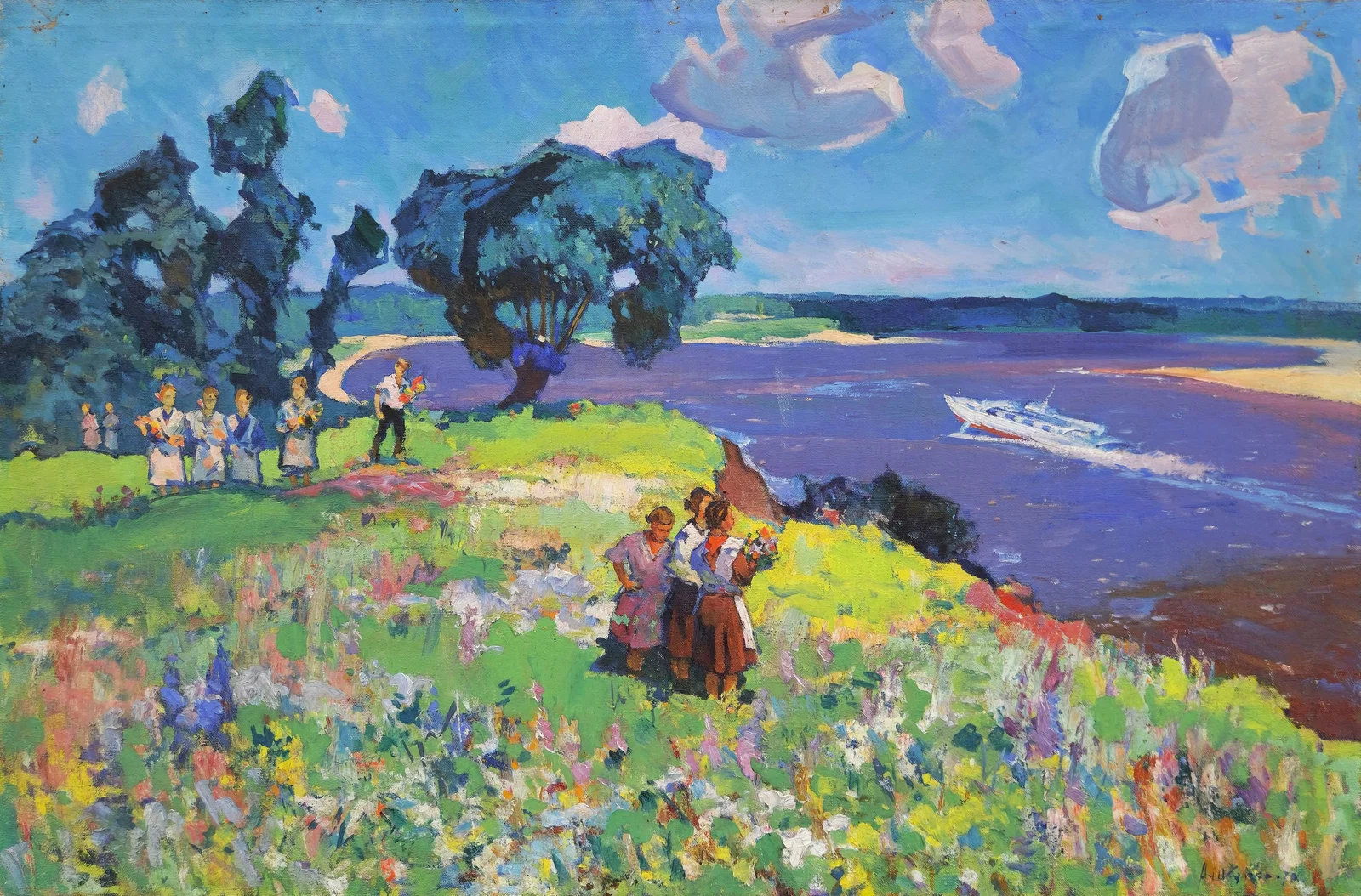 Shkurko Anatoly (Ukrainian artist), "Vacation", oil on canvas