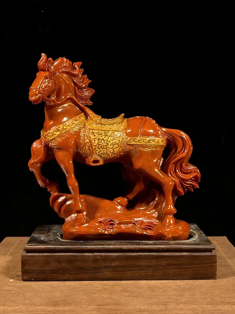 Shoushan Stone "Horse Arrives at Success" Ornament