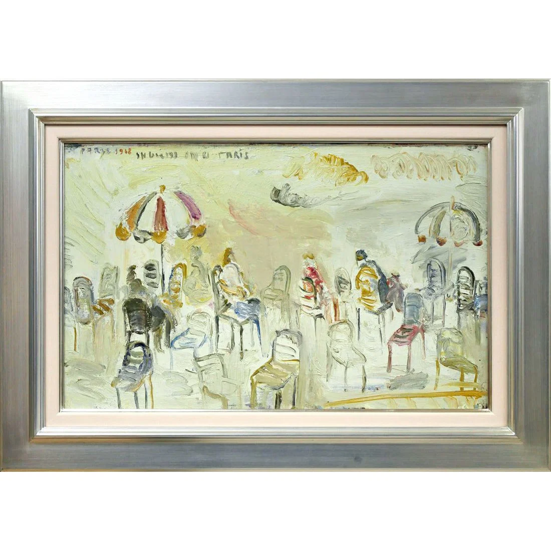 Shuichi Ono, Landscape with Chair (Paris), oil painting