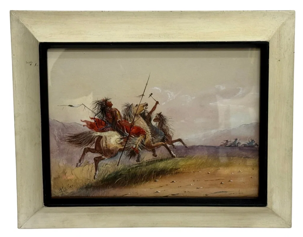 Signed A J Miller The Blackfeet Watercolor