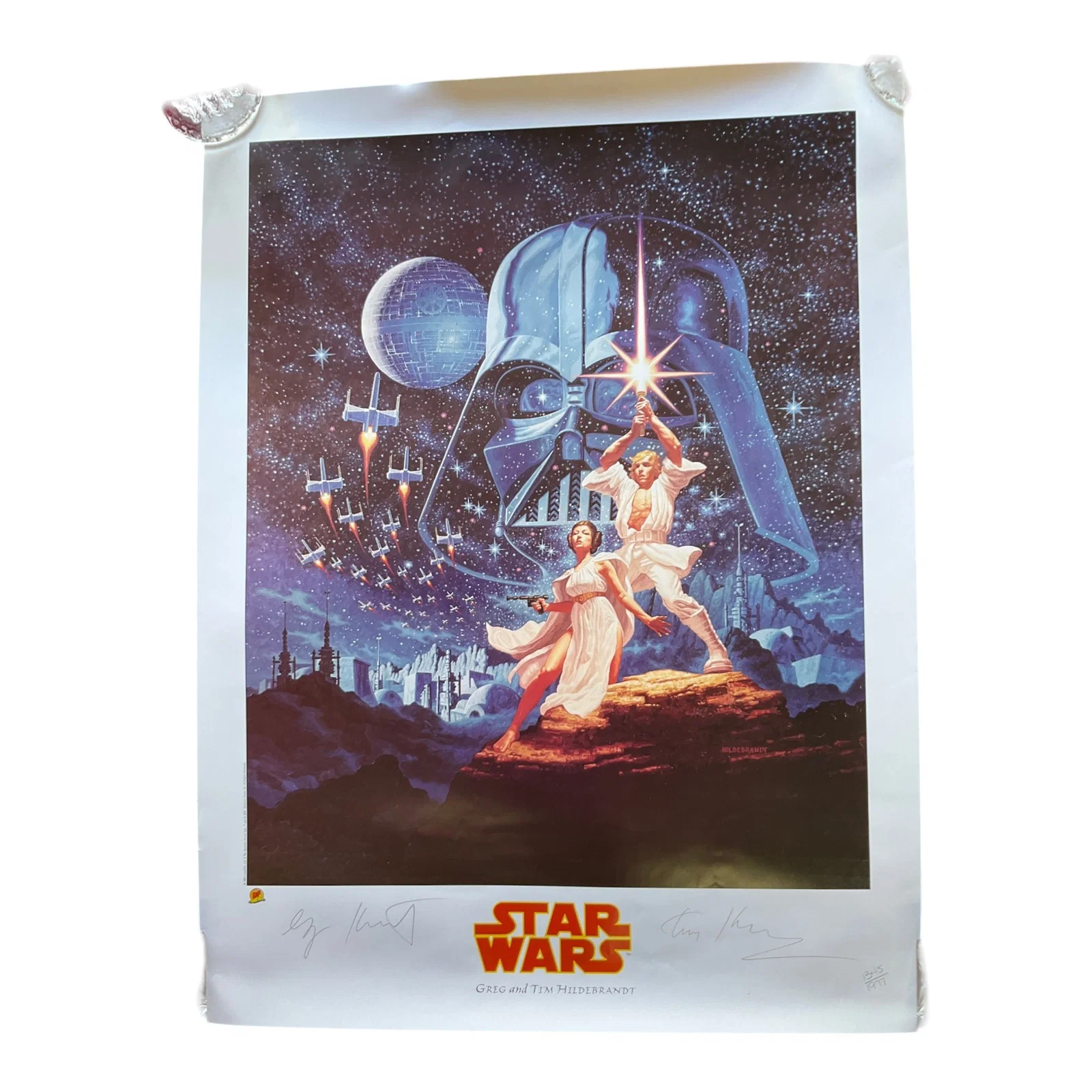 Signed by Hildebrandt Brothers LE Star Wars: A New Hope Lithograph w/COA