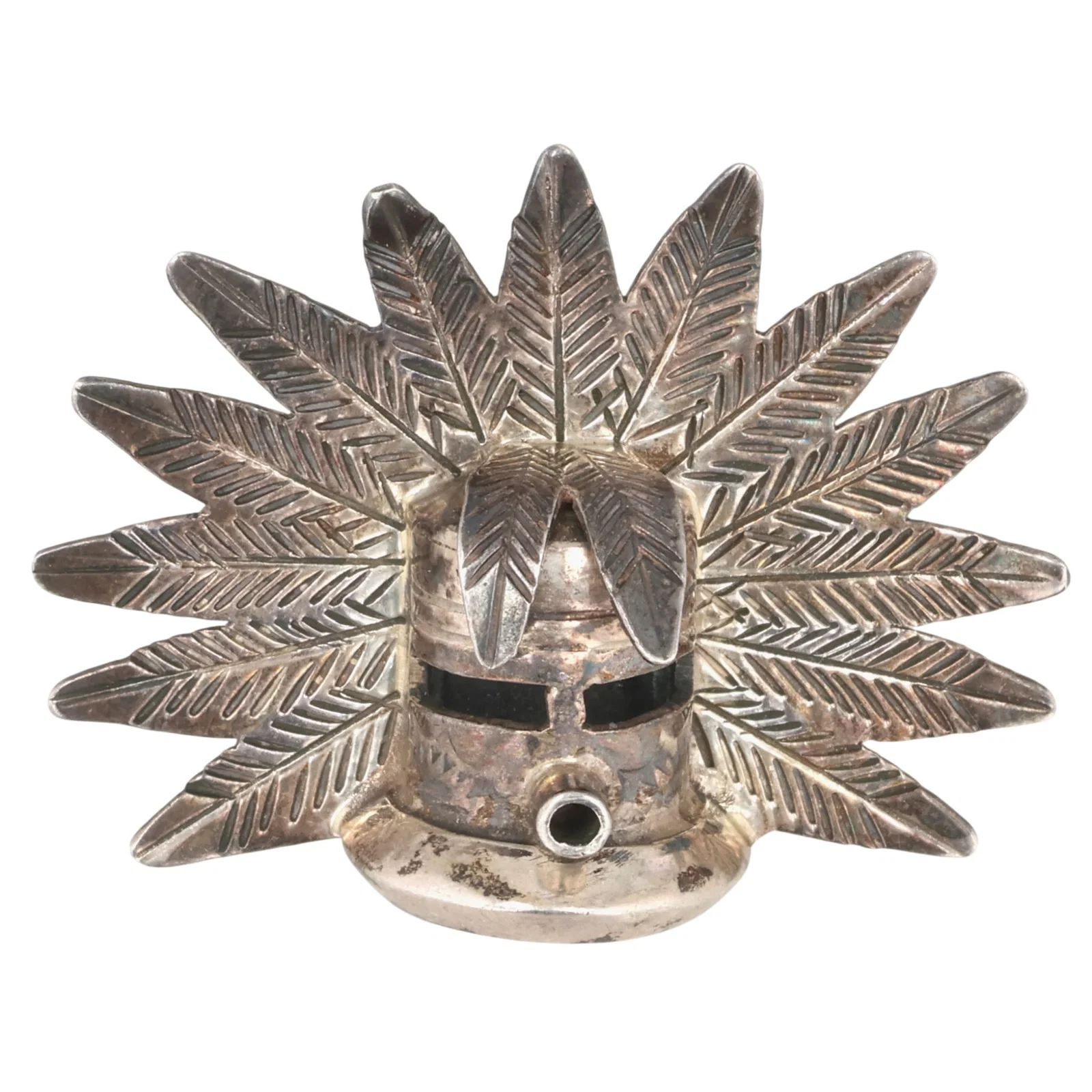 Signed Navajo Sterling Kachina Head Pendant/Brooch