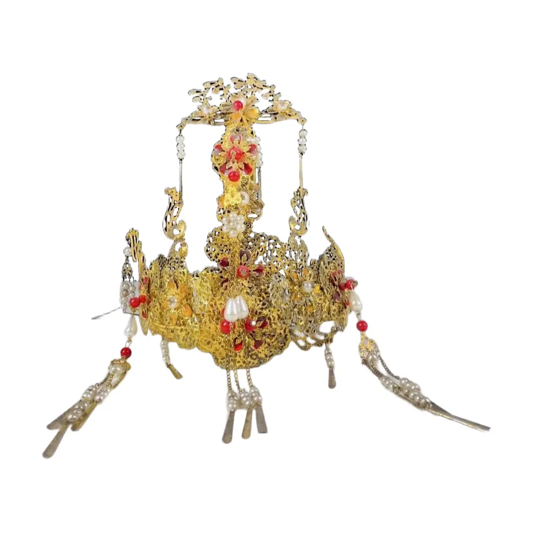 Silver Gilt Inlaid Jewel Phoenix Crown