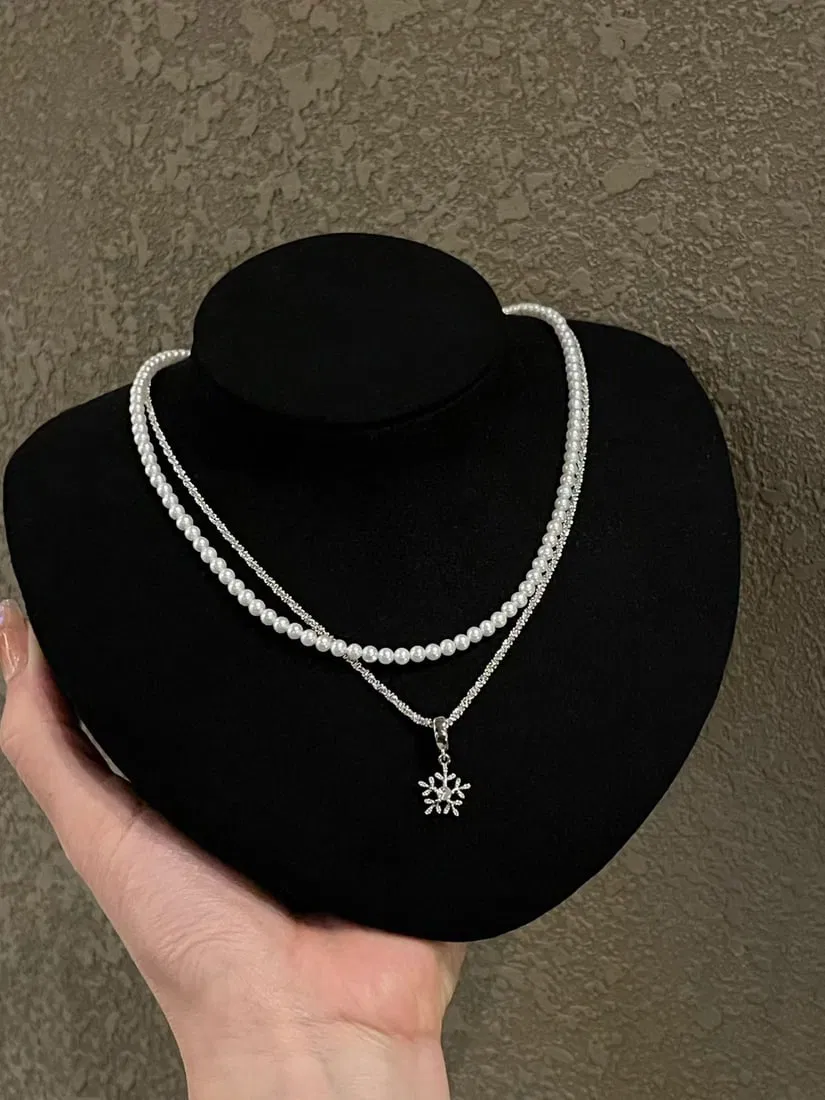 Silver Natural Pearl Necklace