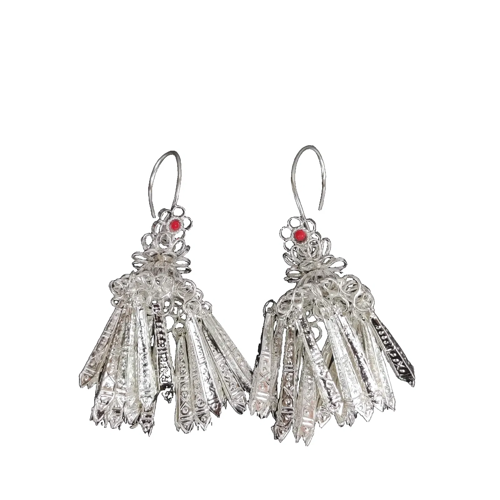 Silver-plated Tassel Earrings