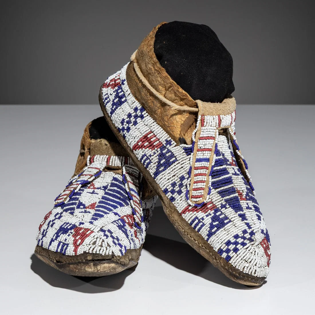 Sioux Beaded Hide Moccasins