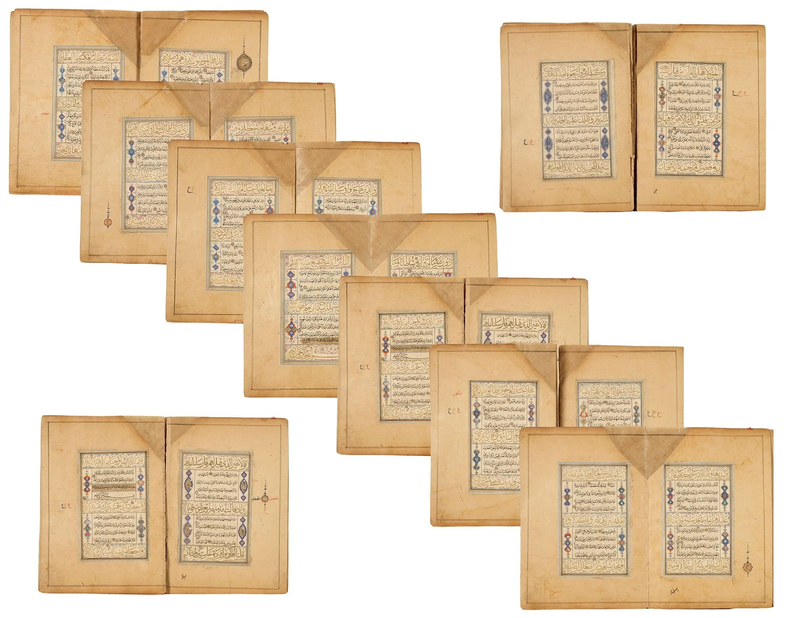 SIXTEEN OTTOMAN QURAN PAGES, TURKEY, 17TH CENTURY