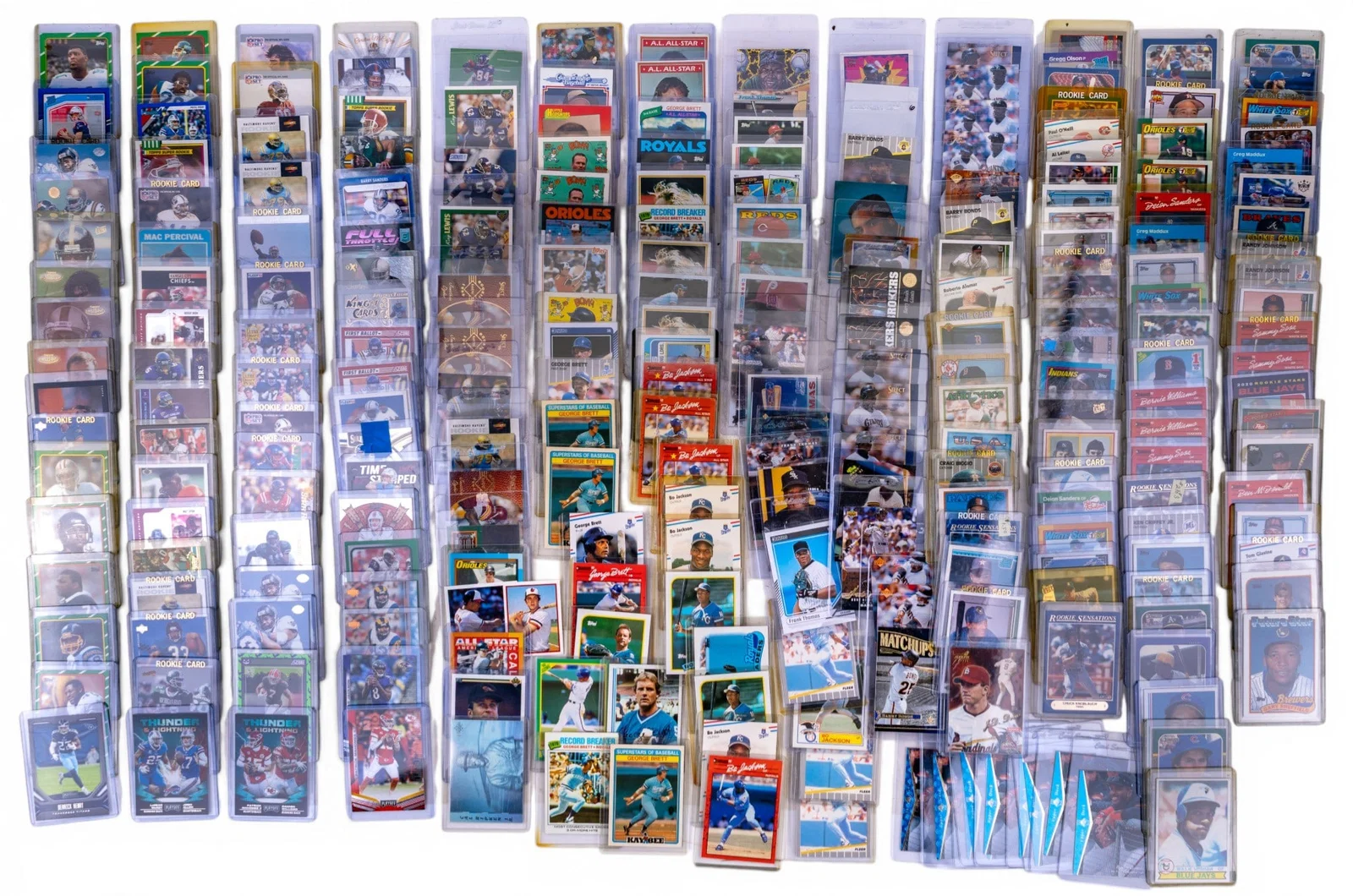 Sleeved Sports Trading Cards, NFL, MLB