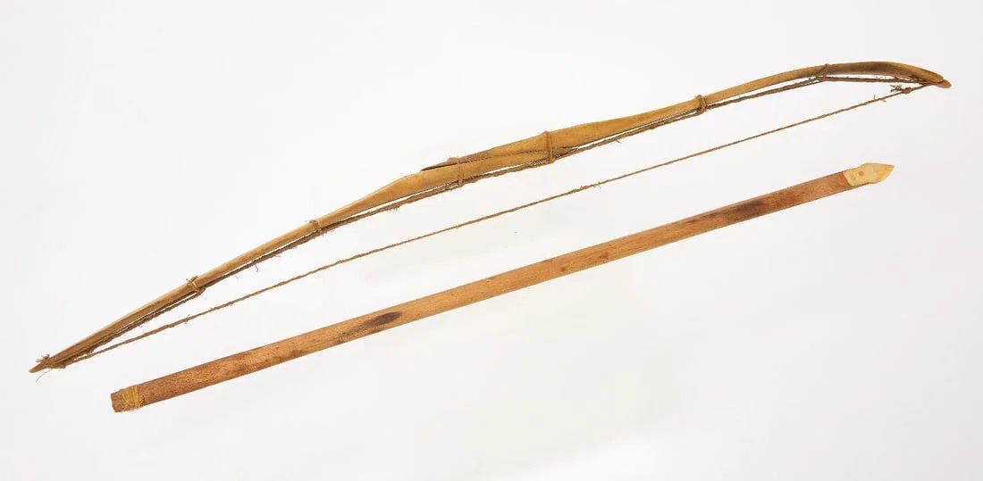 Small Inuit Bone Bow and Arrow