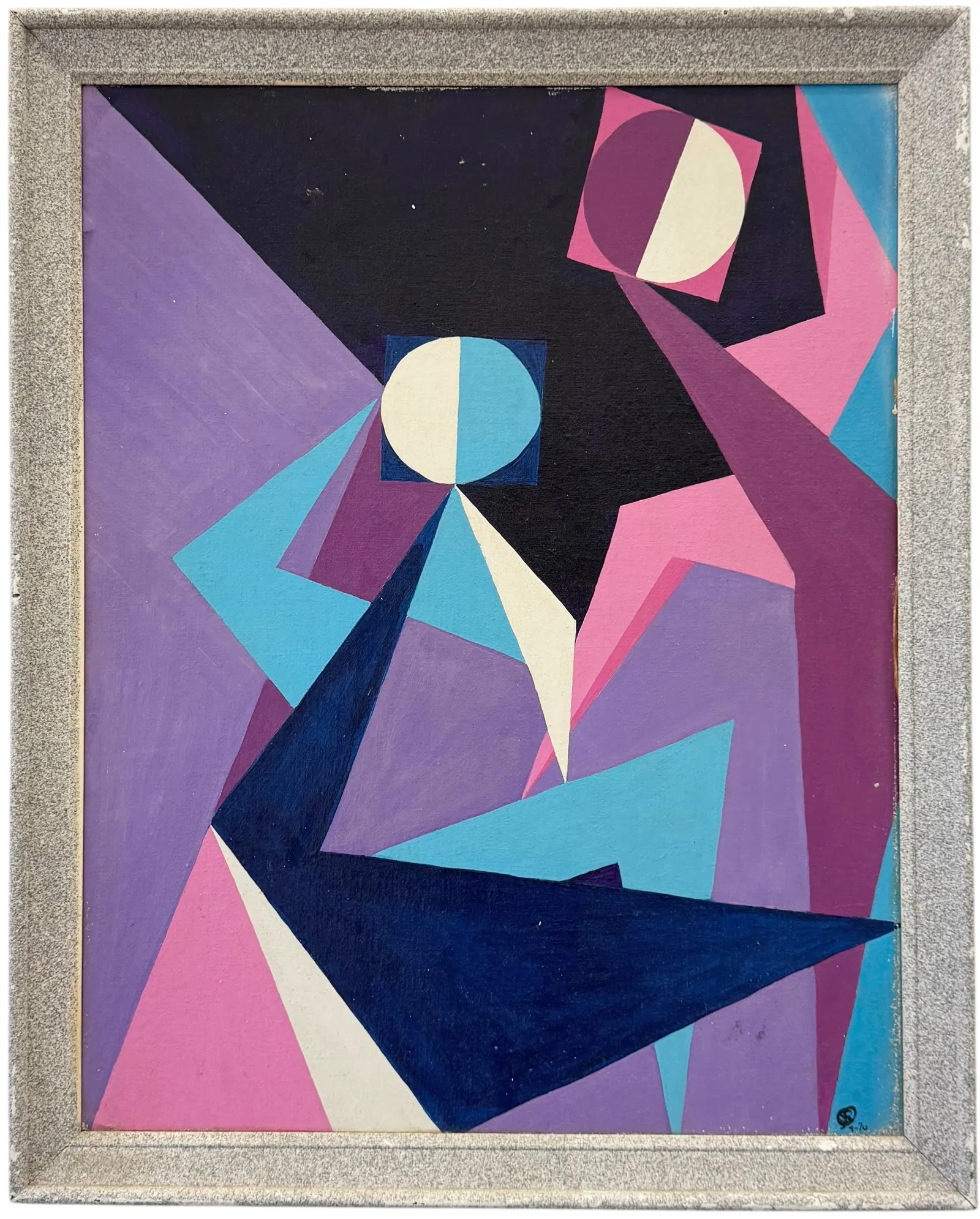 SOFIA MORALES (20th c, Latin American) Mid-Century Geomtric Abstract 1970