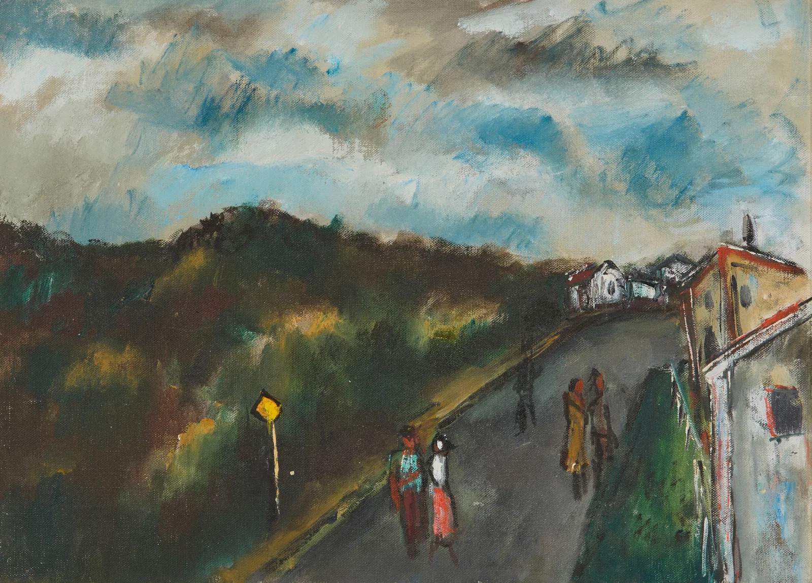 SOL WILSON, (American, 1896-1974), Country Road, oil on canvasboard, 11 7/8 x 16 1/8 in., frame: 15