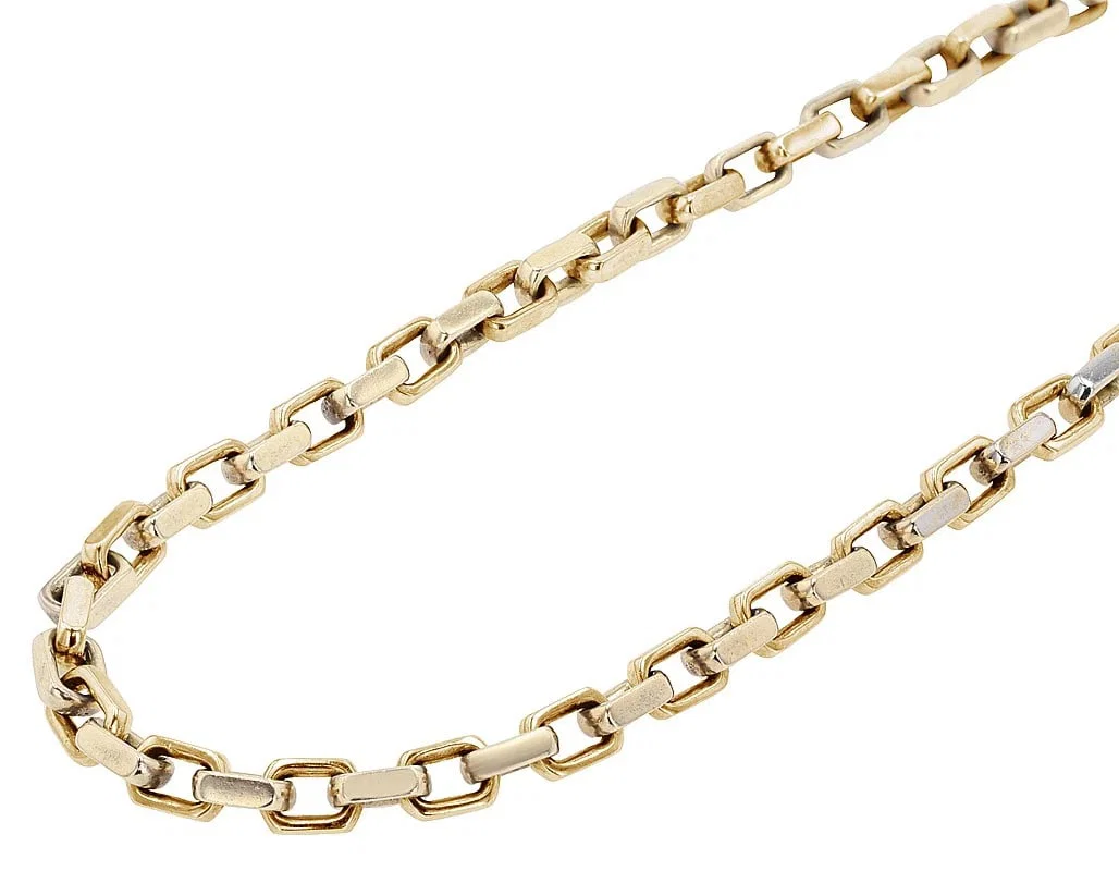 SOLID CABLE LINK CHAIN NECKLACE 14K YELLOW GOLD