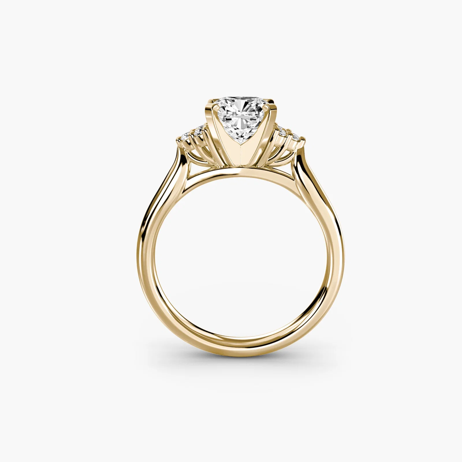 Solitaire Cushion 18Kt Yellow Gold Ring Setting