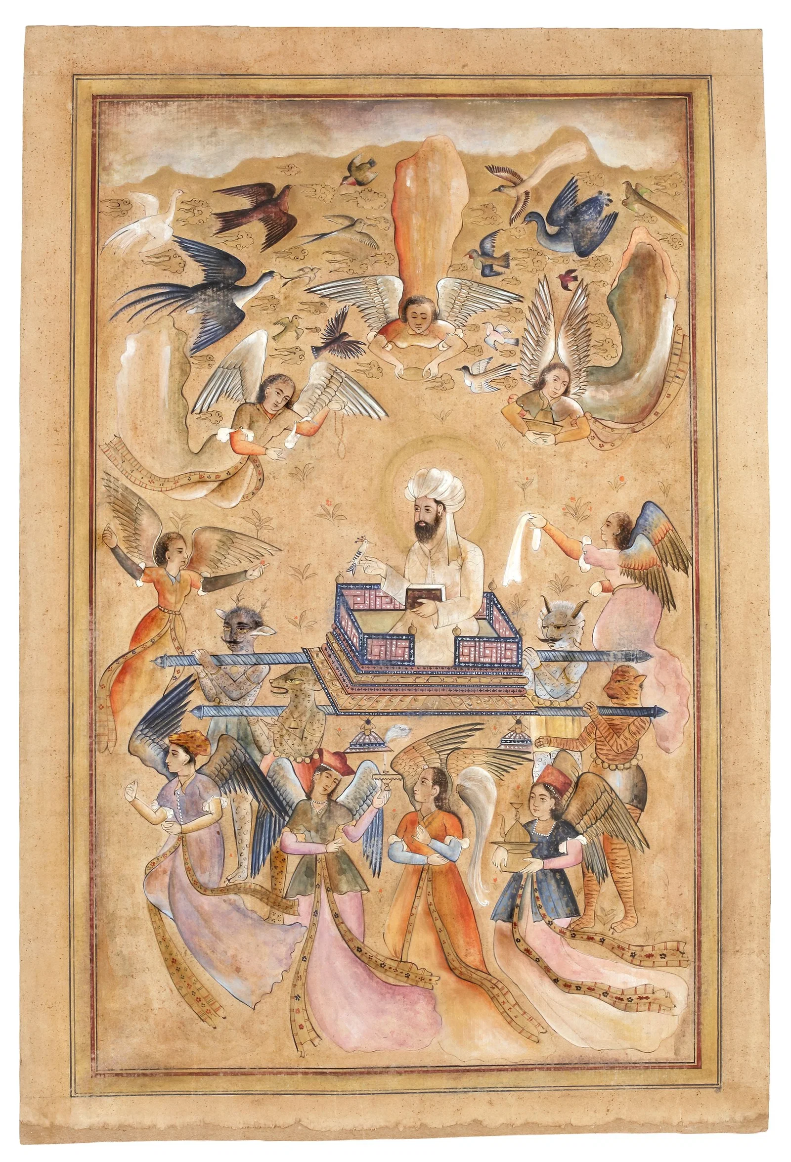 SOLOMON RECEIVES A MESSAGE FROM THE HOOPOE, MUGHAL INDIA, 18TH CENTURY