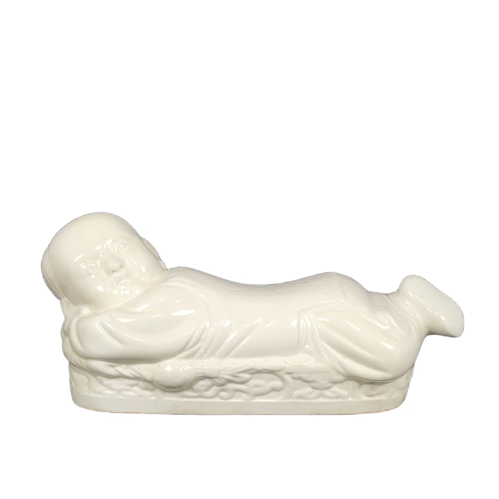 Song Dynasty Ding kiln carved Qianlong's poem pattern child pillow