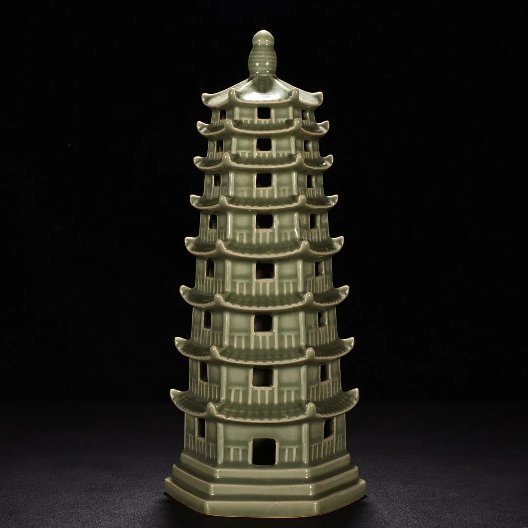 Song Dynasty Longquan Plum Celadon Pagoda