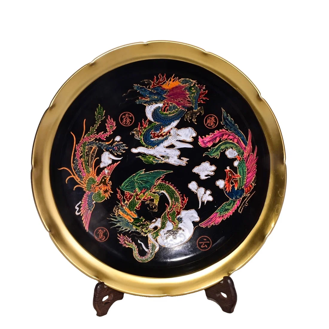 Song Dynasty Ru Kiln Black Ru Qinglong Temple Imperial Enamel Plate