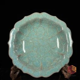 Song Guan Kiln Ice Crack Sunflower Brush Washer
