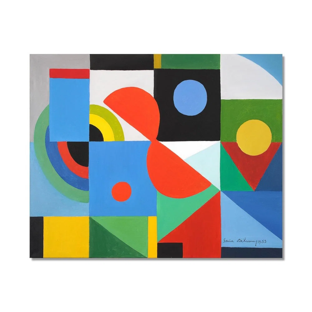 SONIA DELAUNAY (1885-1979), ATTRIBUTED TO, OIL ON CANVAS