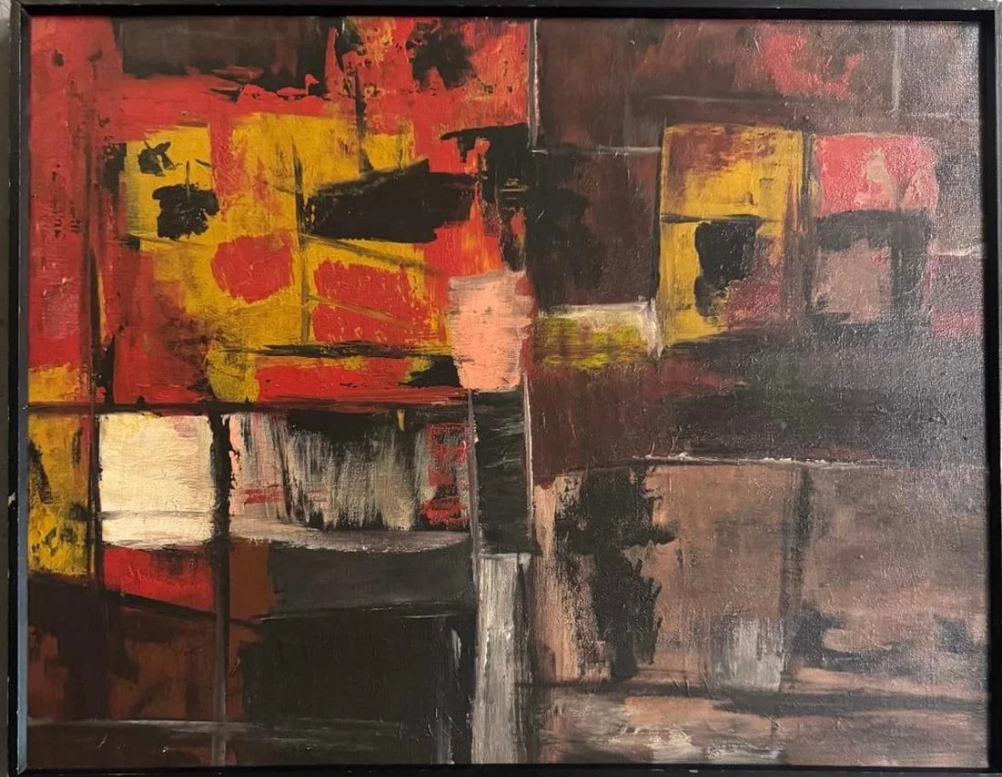 Soo Pieng Cheong 1961 (Attributed) Oil on Canvas Art: 21.5" x 27.5"