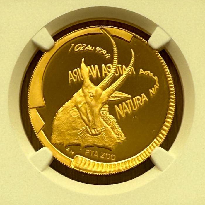South Africa 2000 Gold Coin, 1 ounce, Natura NGC PF69UC Sable