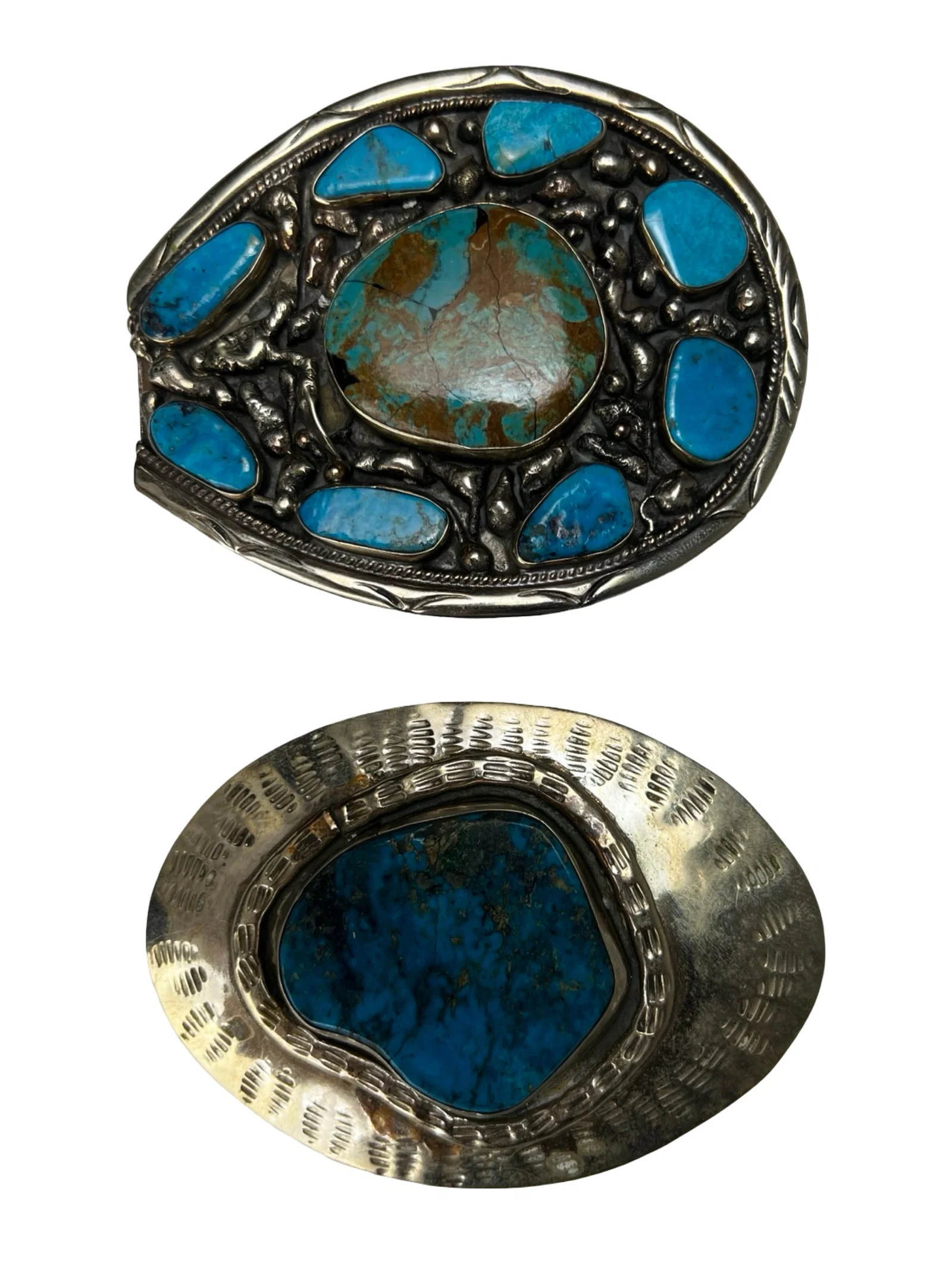 Southwestern Style Multi-Stone Inlay Belt Buckles