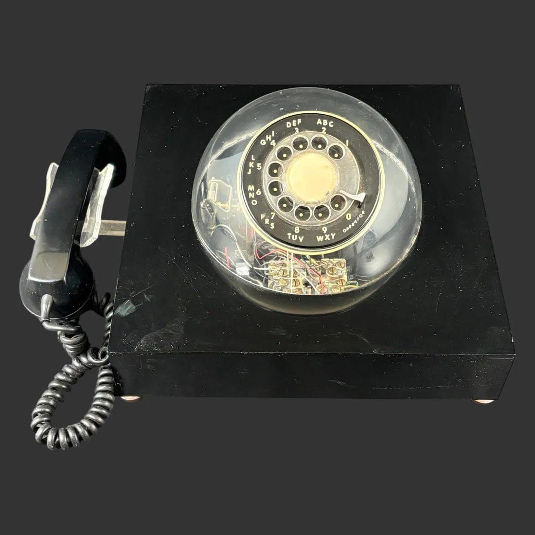 Space Age Acrylic Teledome Transparent Rotary Telephone