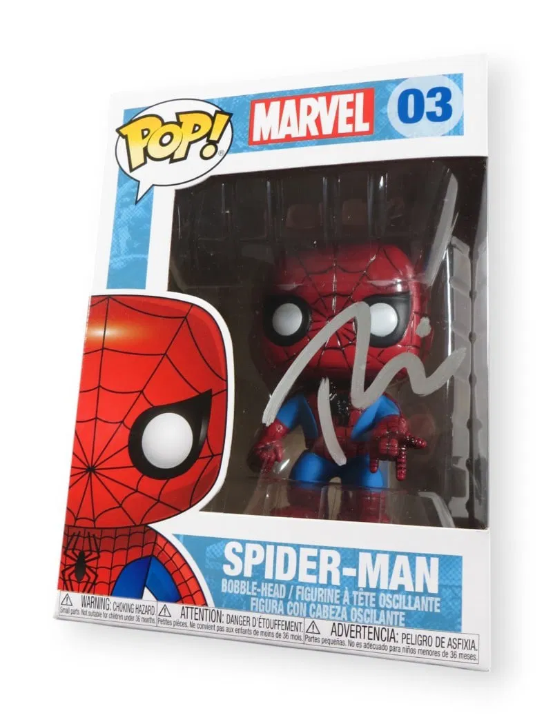 Spider-Man Funko POP Figure Signed by Tobey Maguire Beckett Authenticated