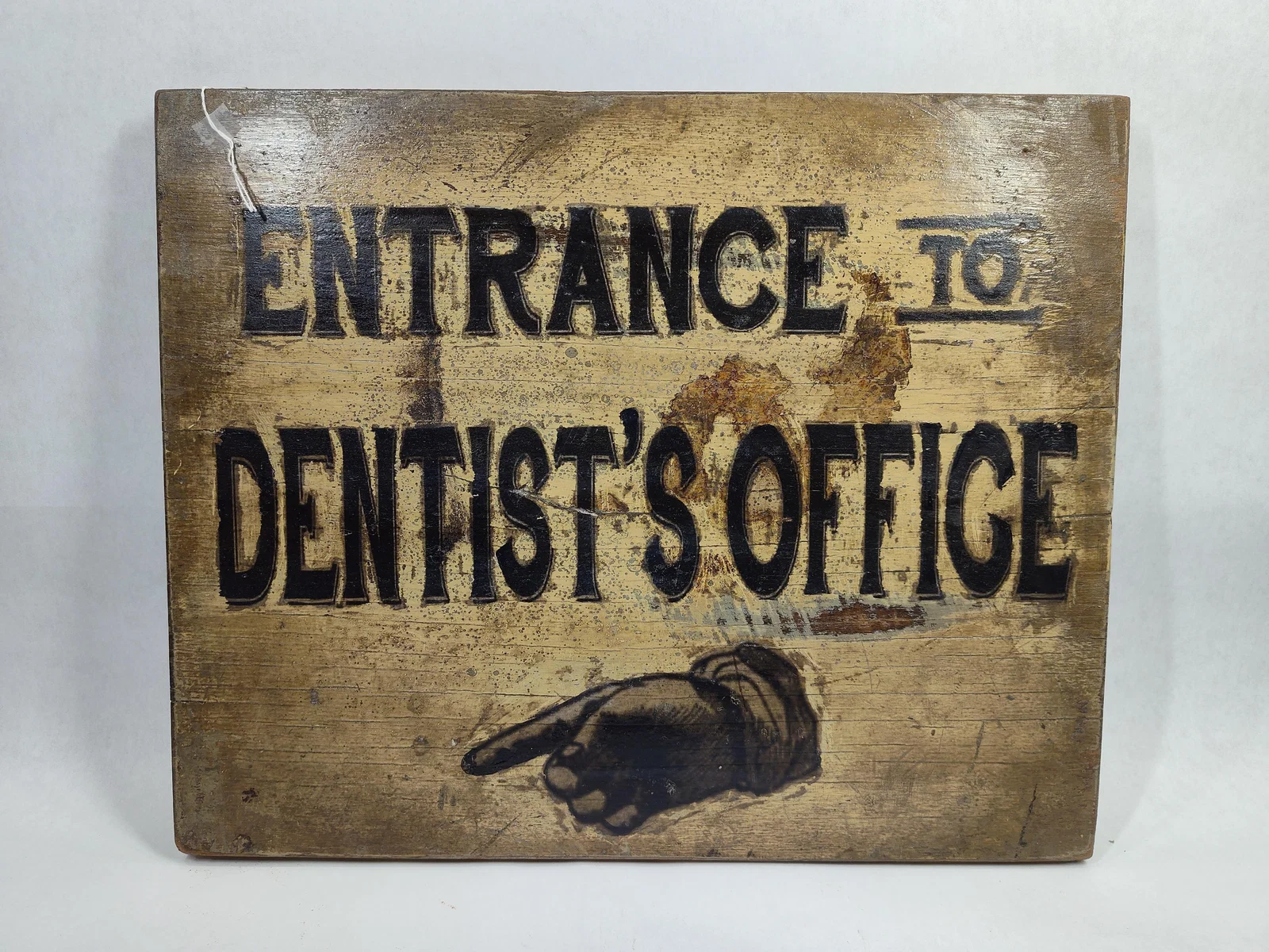 SS Wood Entrance to Dentist's Office Sign