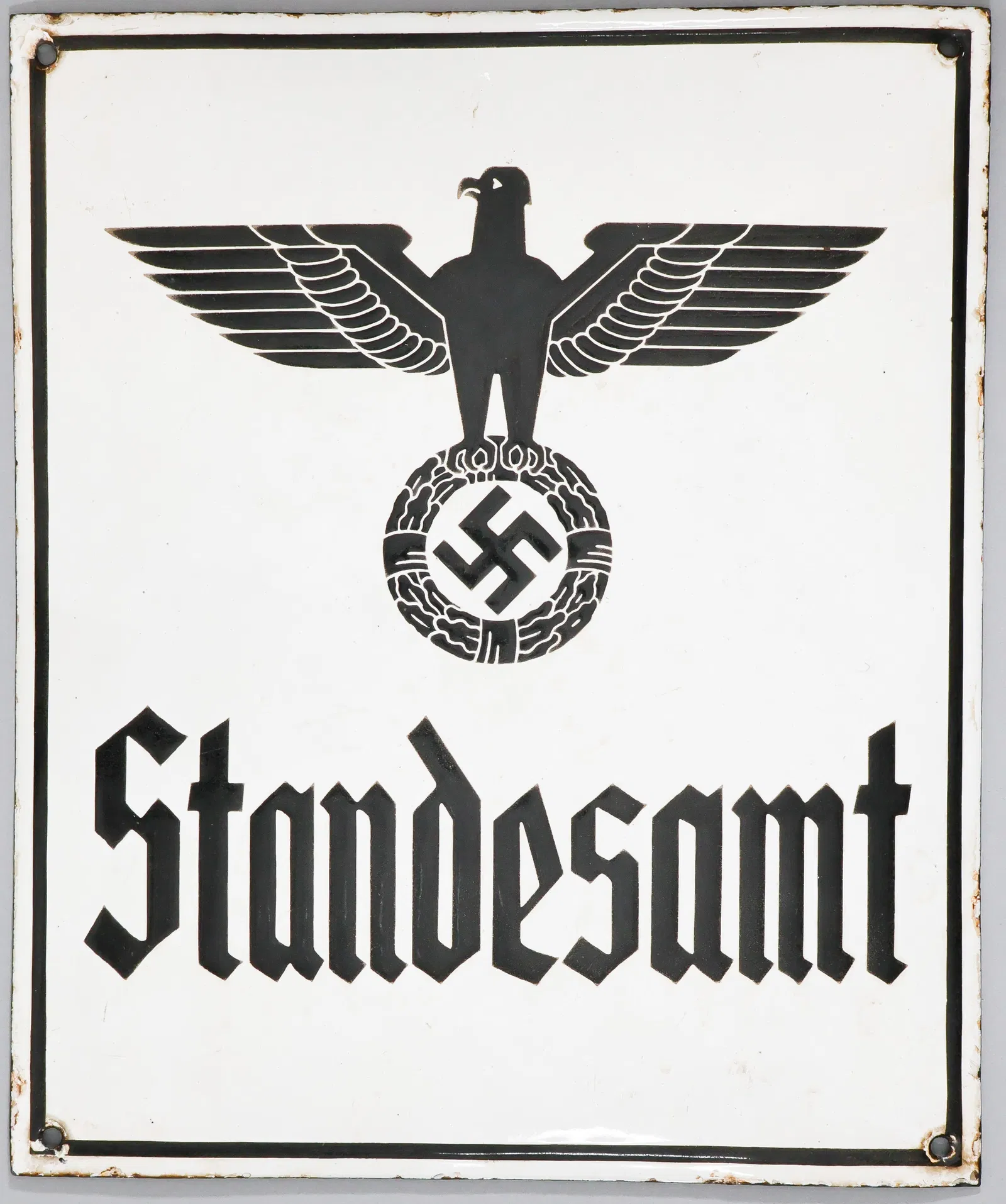 'STANDESAMT' ENAMELED SIGN