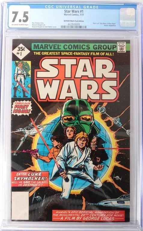 STAR WARS #1 1977 MARVEL REPRINT CGC 7.5