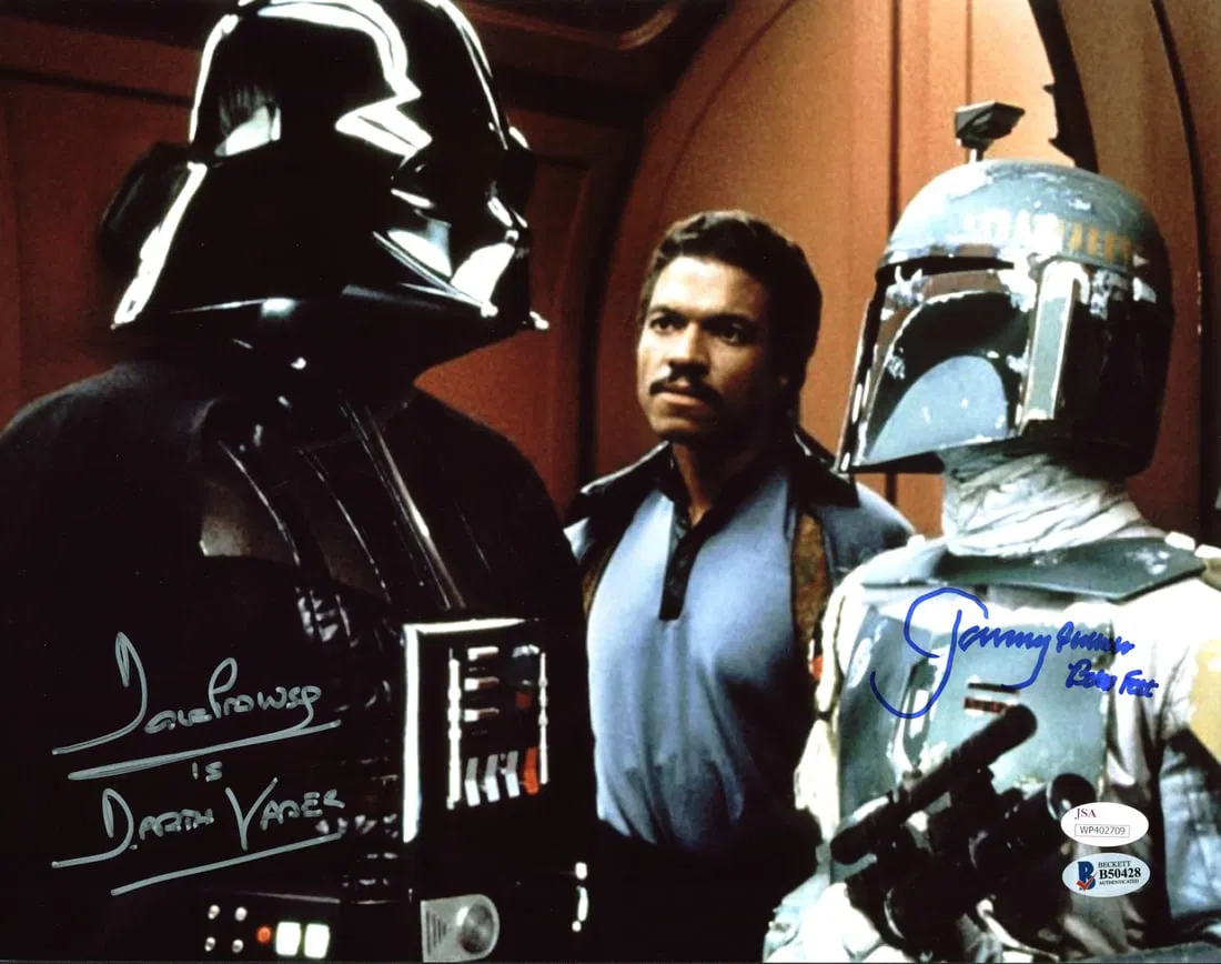 Star Wars 11x14 Photo Signed by David Prowse & Jeremy Bulloch BAS Certified