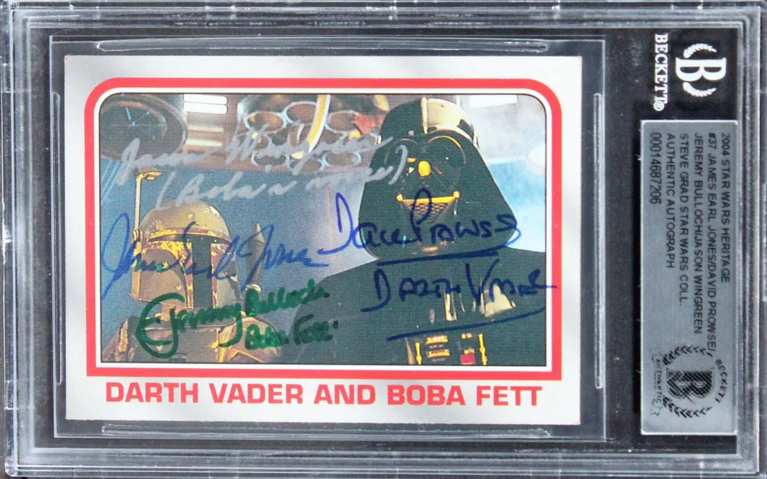 Star Wars Heritage #37 Card Signed by Jones Prowse Bulloch Wingreen BAS Authenticated
