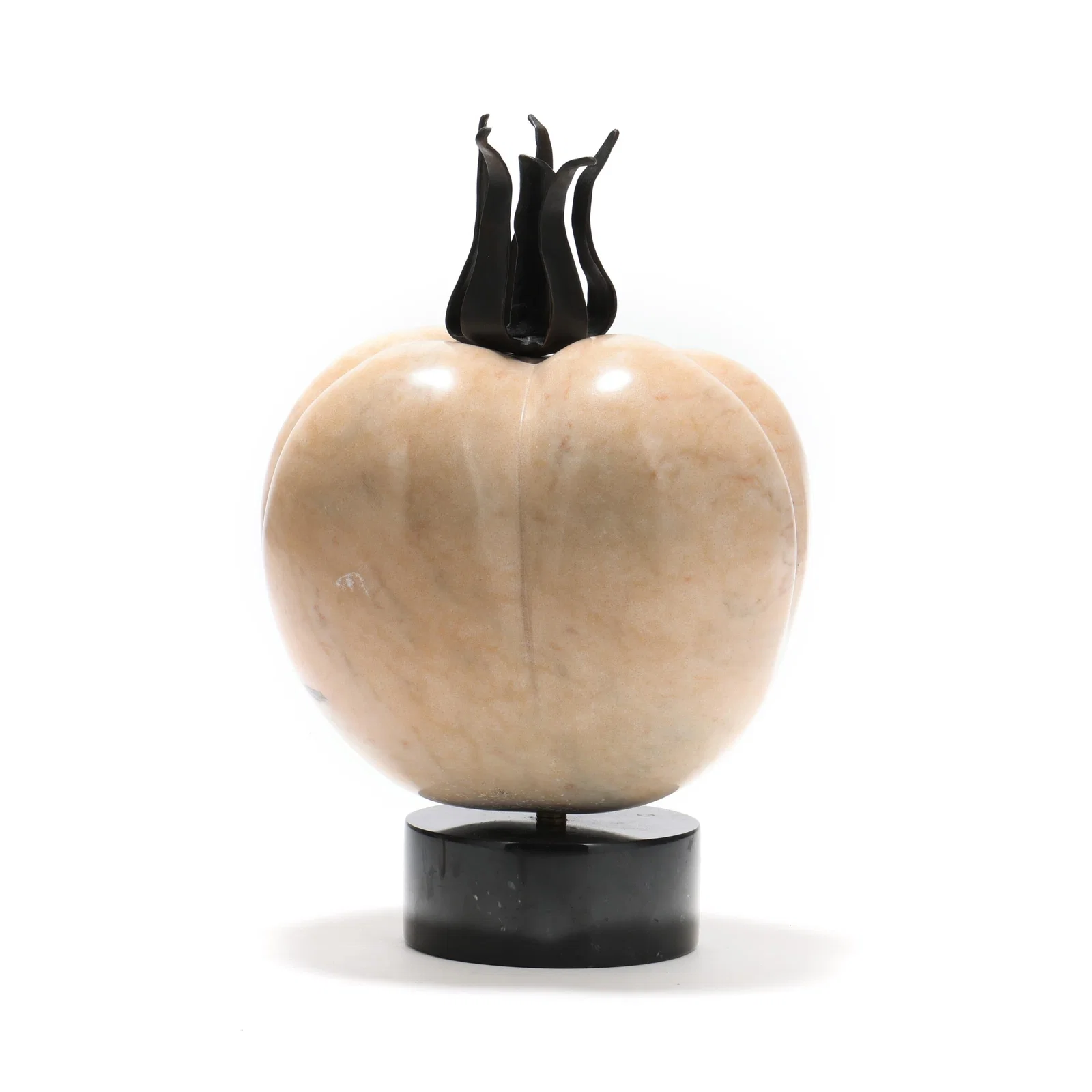 Stephanie Le Roux (France, b. 1964), Bronze and Carved Marble Sculpture of a Tomato
