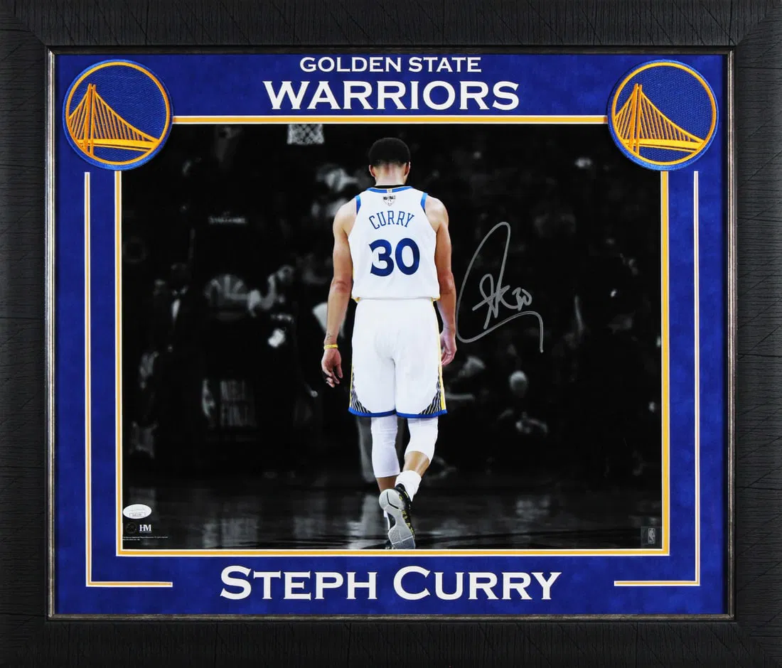 Stephen Curry Signed 16x20 Framed Photo Golden State Warriors JSA COA