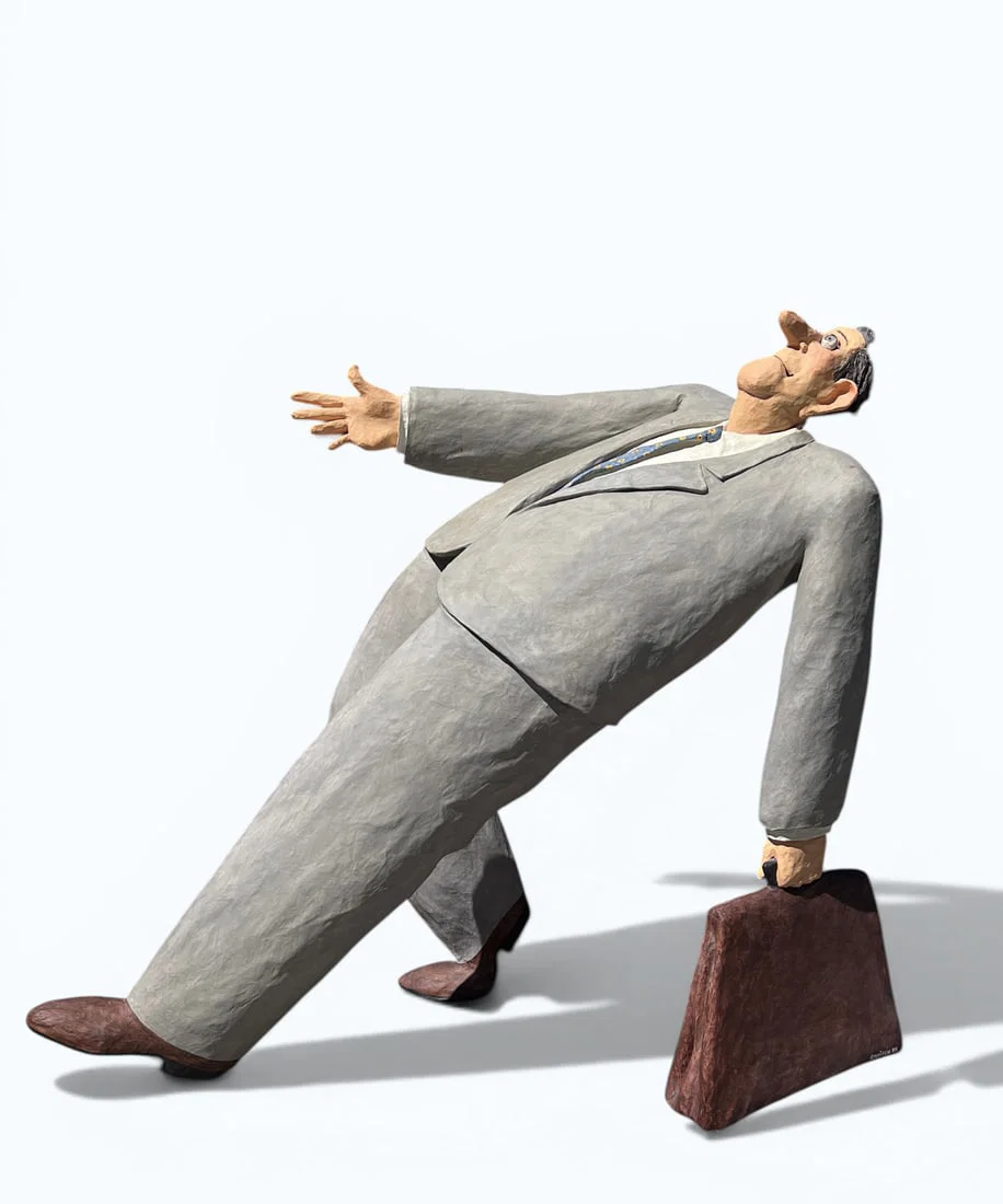 STEPHEN HANSEN LAWYER WITH BRIEFCASE SCULPTURE