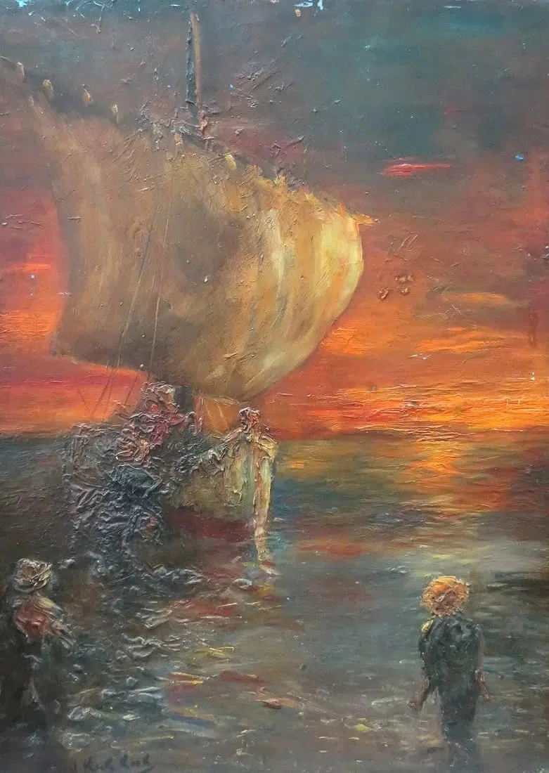 Stephen KoekKoek Oil on Panel Art: 26" x 19.5" w/ Provenance Argentina