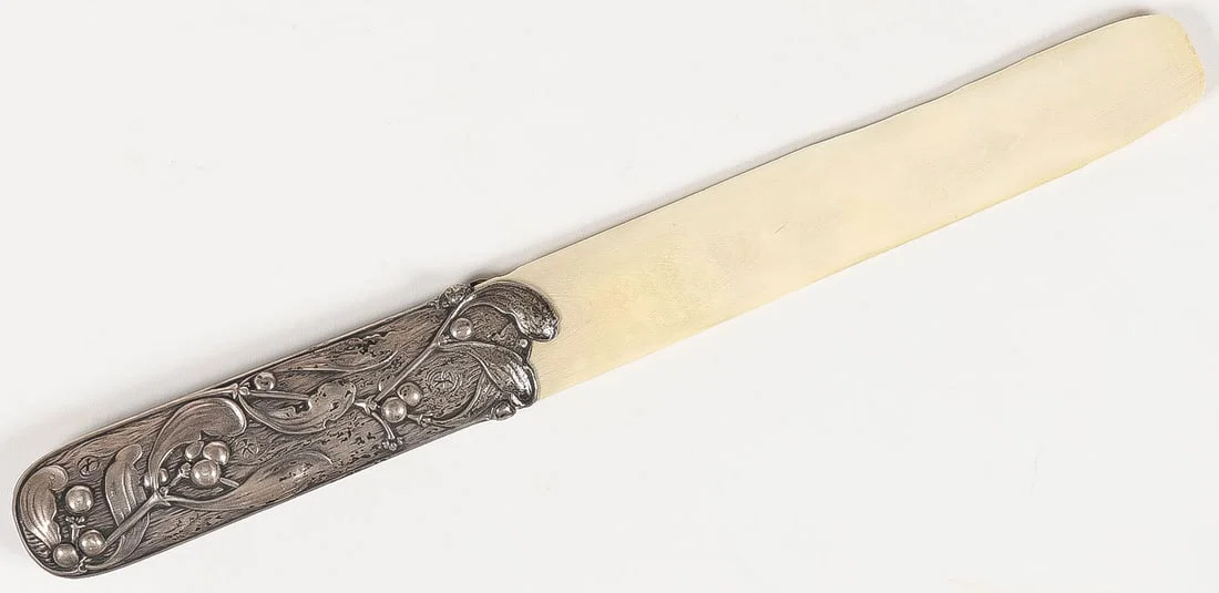 STERLING MOUNTED PAPERKNIFE, C. 1900
