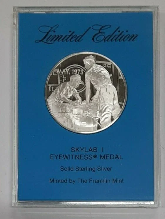 Sterling Silver 1973 Skylab I Eyewitness Proof Medal Franklin Mint