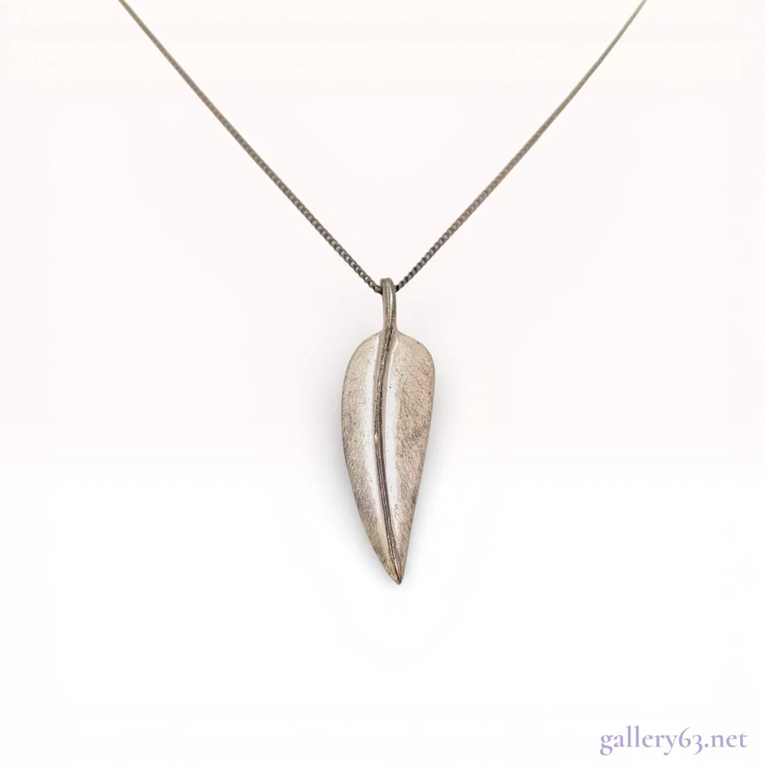 Sterling Silver Angela Cummings for Tiffany & Co. Leaf Pendant Necklace