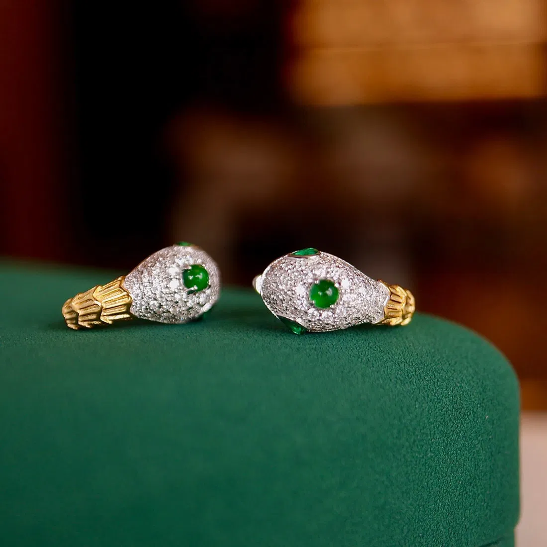 Sterling Silver Natural Jadeite Earrings